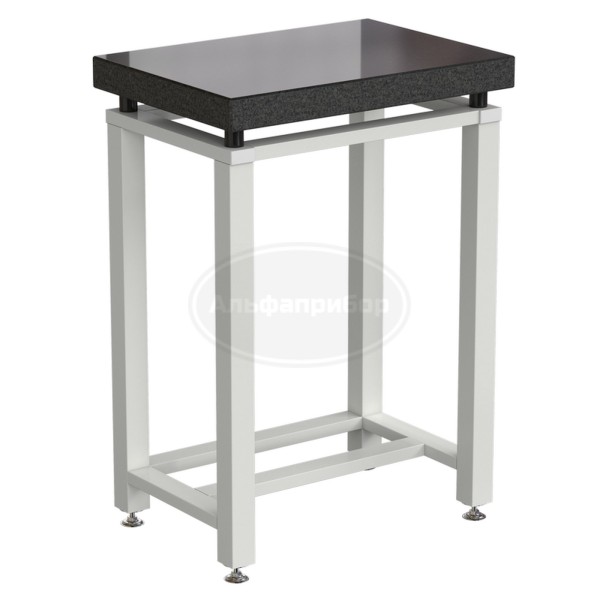 Стол для весов малый 630х450х900 мм, гранит, цвет каркаса - белый