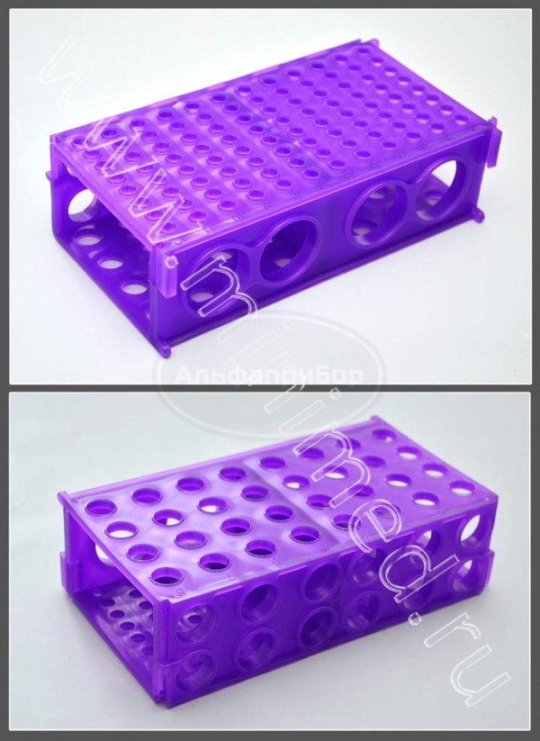 Штатив универсальный для пробирок, п/п, 4/12/32/96 гнезда, Ø 30/16/12/6 мм, индивидуальная упаковка /50шт