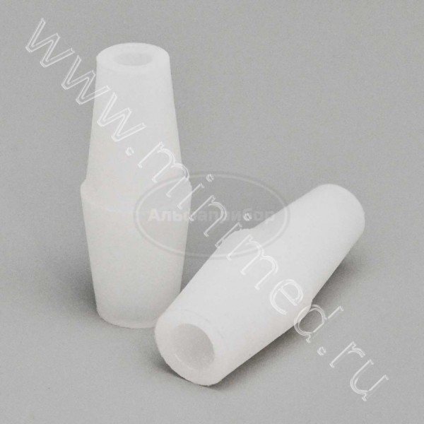 Пробка силиконовая двухконусная №14,5 с каналом прозрачная, BR-054, упаковка 100шт