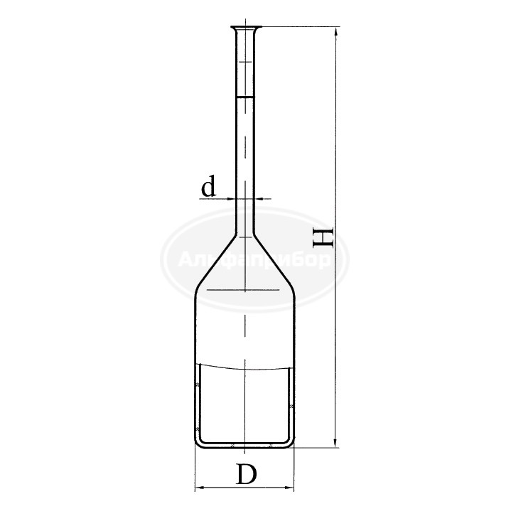 Пикнометр, эскиз 2-672-01