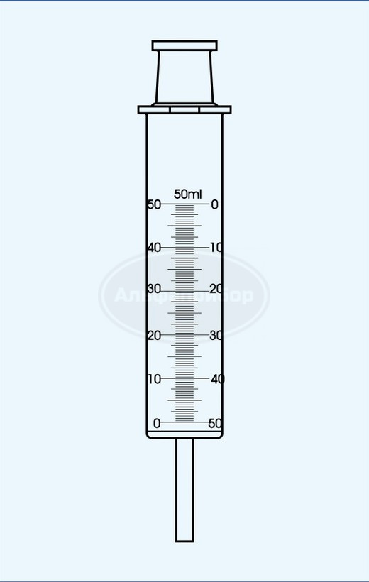 Газовый шприц 100мл, Technosklo