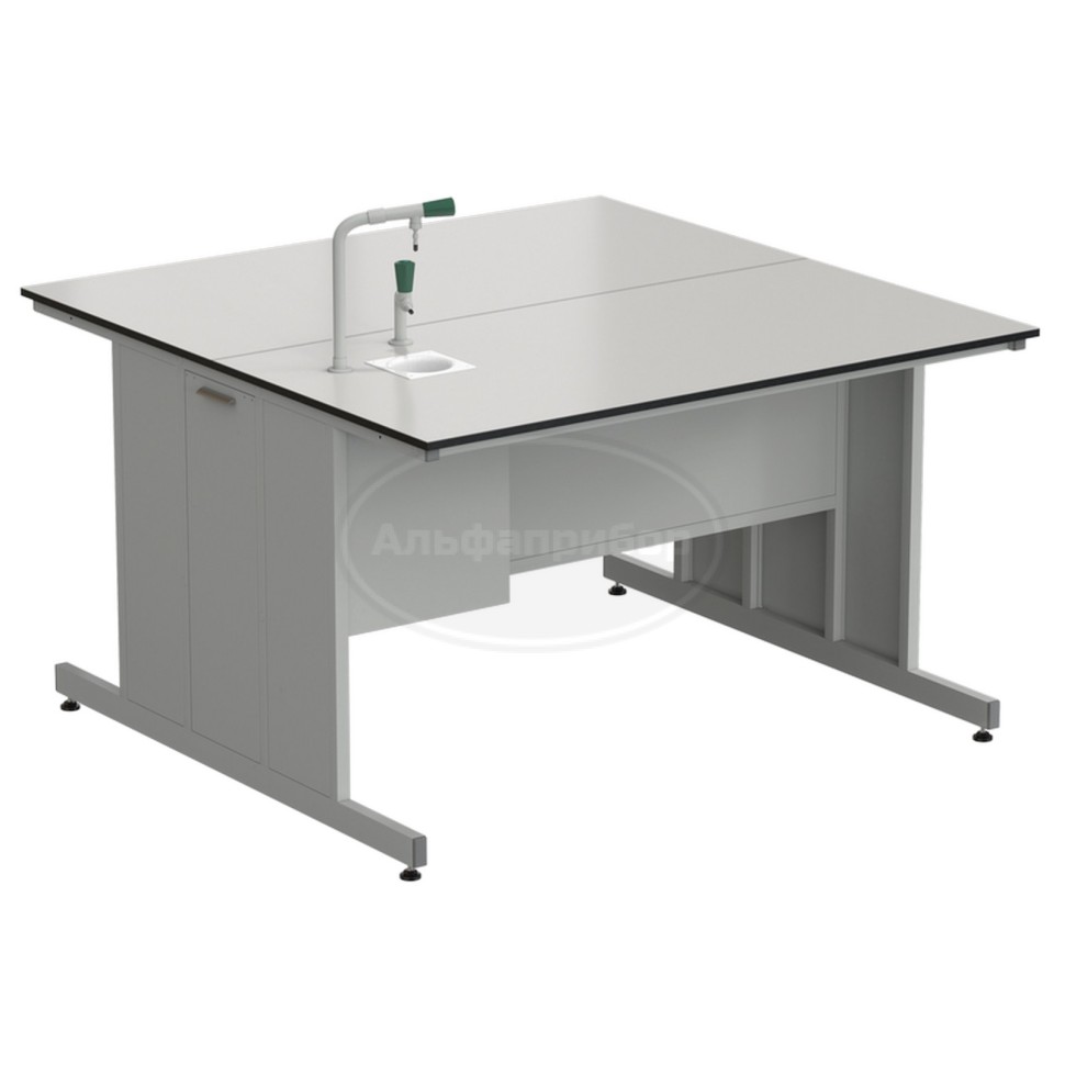 Стол островной с подводом воды 1500х1500х900 мм (1 комплект), раб. поверхность - Labgrade