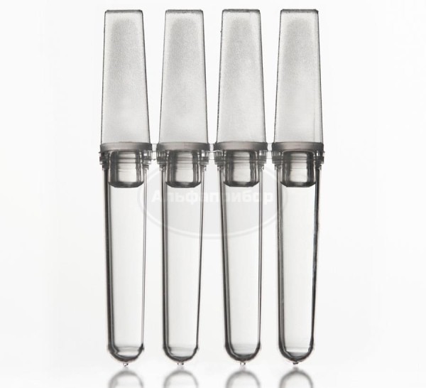 Пробирки для ПЦР 0,1 мл ПП стрипованные по 4 шт., с крышками (250 стрипов)