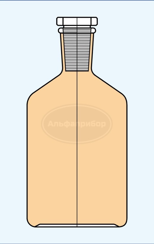 Банка темная с пробкой узкое горло 100мл 14/23 STEILBRUST, Technosklo
