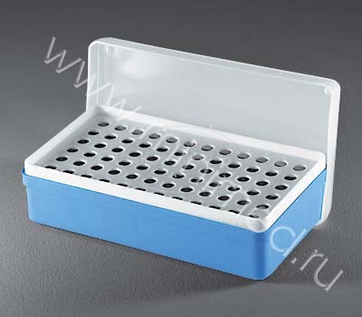 Штатив-бокс для центрифужных пробирок 0,5мл, 72 гнезда, п/п