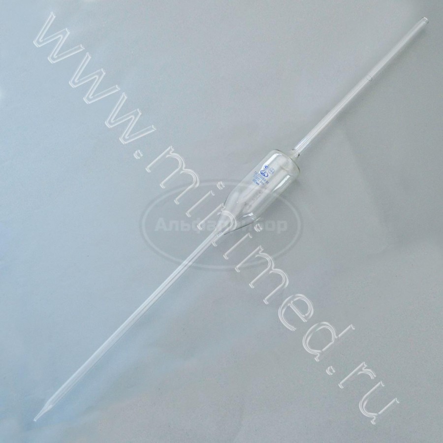 Пипетка с одной отметкой (Мора) 2-2-100 ТУ 9464-013-52876351-2014, ГОСТ 29169-91, МиниМедПром, упаковка 2шт