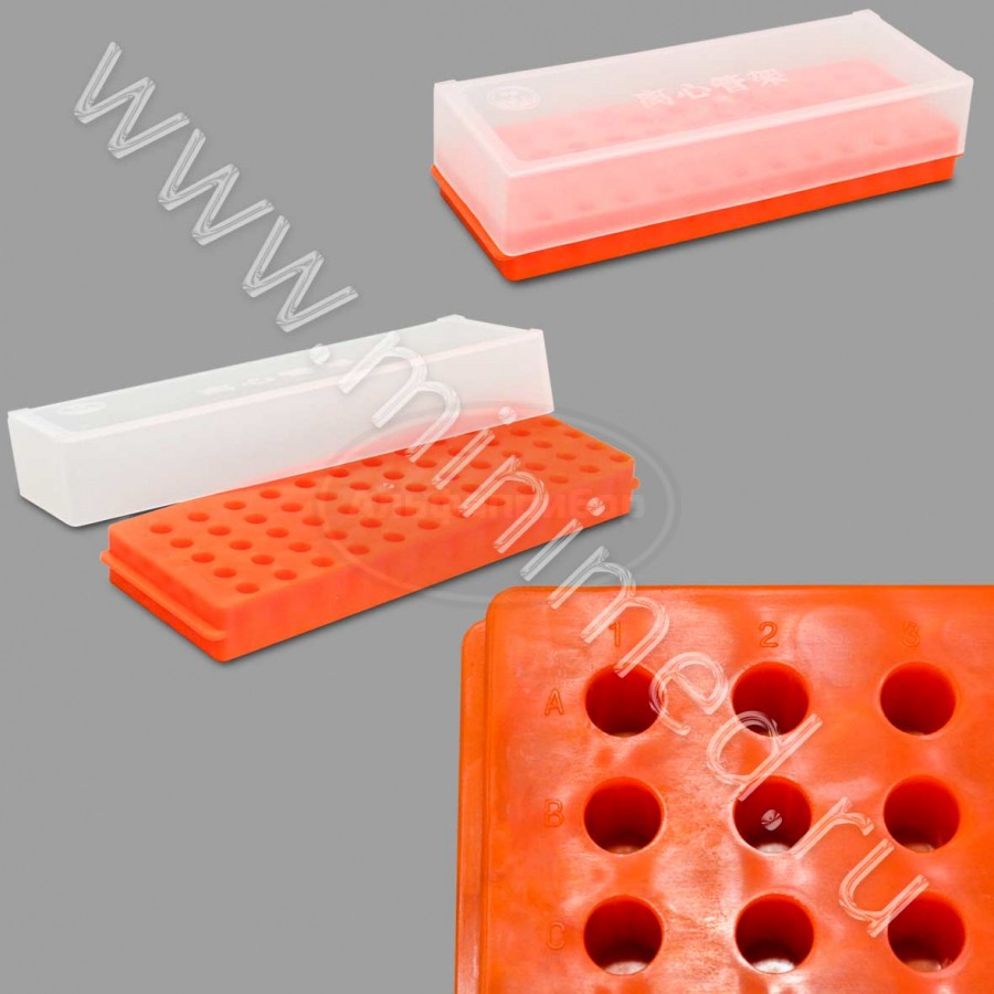 Штатив для центрифужных (Эппендорфа) пробирок, 60 гнезд, п/п, упаковка 1/50шт