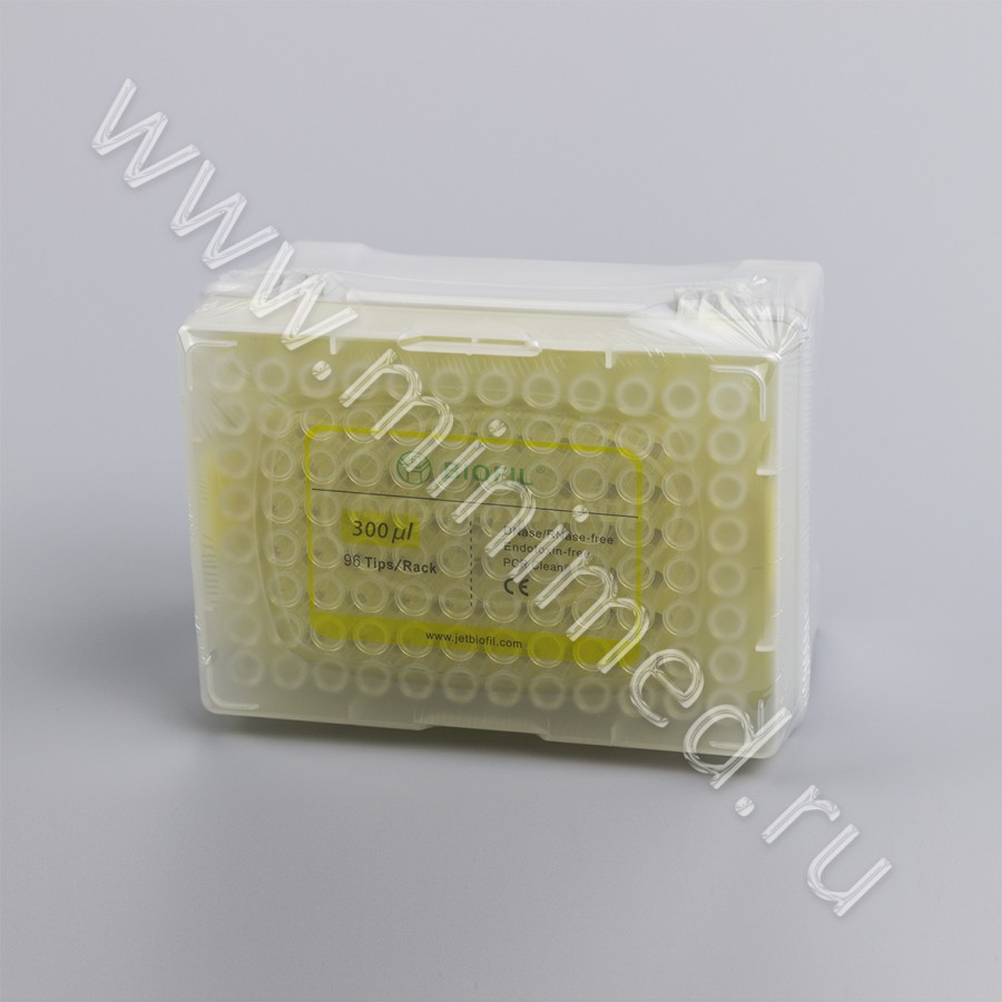 Наконечник для дозаторов 10-300 мкл, универсальный, стерильный, без фильтра, без ДНК-аз, РНК-аз, Jet Bio-Filtration, упаковка 96/кор.10упаковка /20упаковка
