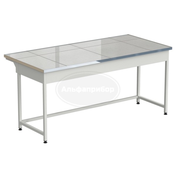 Стол приборный упрощенный 1820x850x850 мм, раб. поверхность - керамогранит