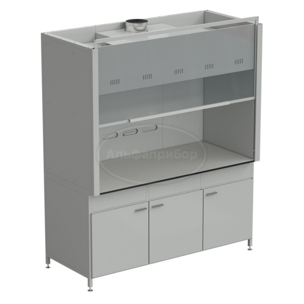 Шкаф вытяжной без подвода воды с ВЗБ светильником 1800х900х2145 мм, раб. поверхность - Labgrade