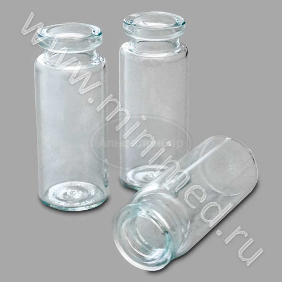 Флакон с гладким горлом из светлой трубки первого гидролитического класса объемом 15мл, упаковка 1170шт