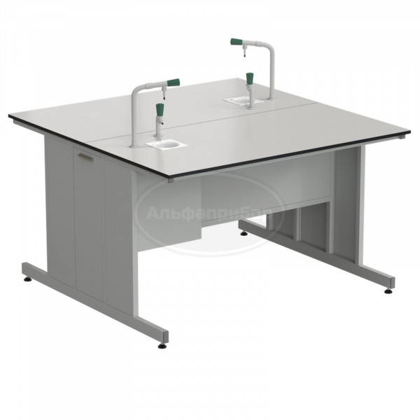 Стол островной с подводом воды 1500х1500х900 мм (2 комплекта), раб. поверхность - Labgrade