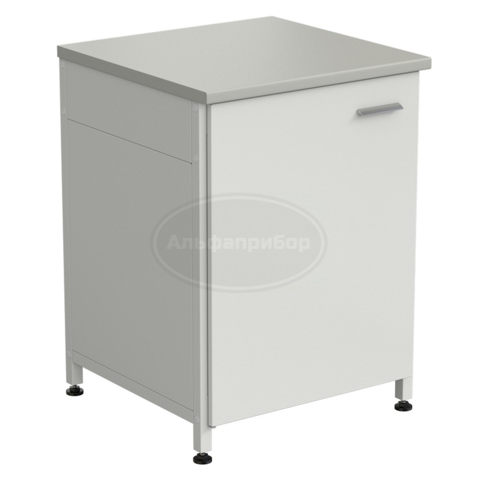 Тумба 610х600х850 мм, дверь левая, серый ламинат