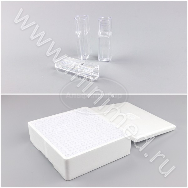 Кювета для спектрофотометра 10*4*45 мм, п/с, упаковка 100/1000шт, Greetmed