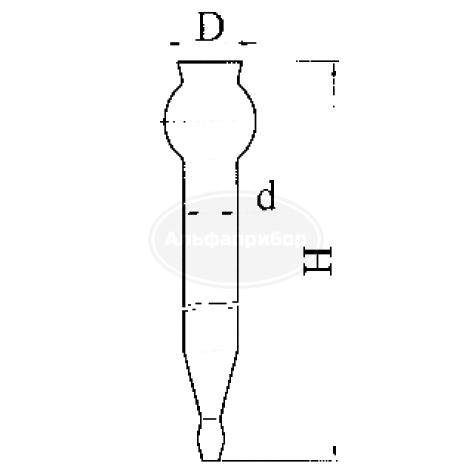 Колонка хроматографическая, эскиз 2-112