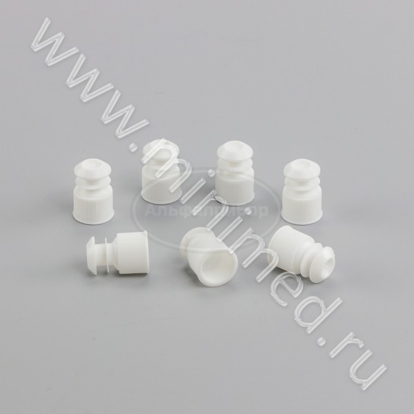 Пробка для пробирок 12 мм, п/эт, белая, упаковка 1000шт, ТУ 9464-015-29508133-2014, МиниМед