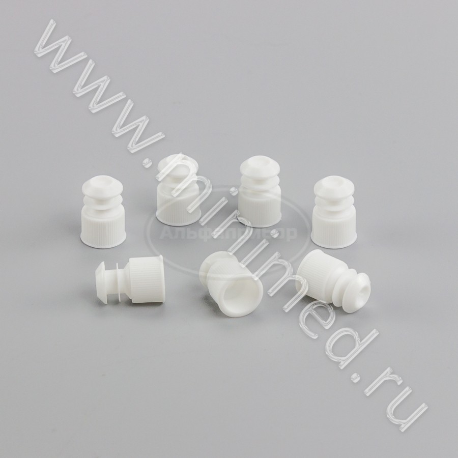 Пробка для пробирок 12 мм, п/эт, белая, упаковка 1000шт, ТУ 9464-015-29508133-2014, МиниМед