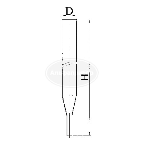 Колонка хроматографическая, эскиз 2-160