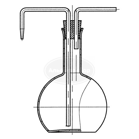 Промывалка 1000мл резиновая пробка