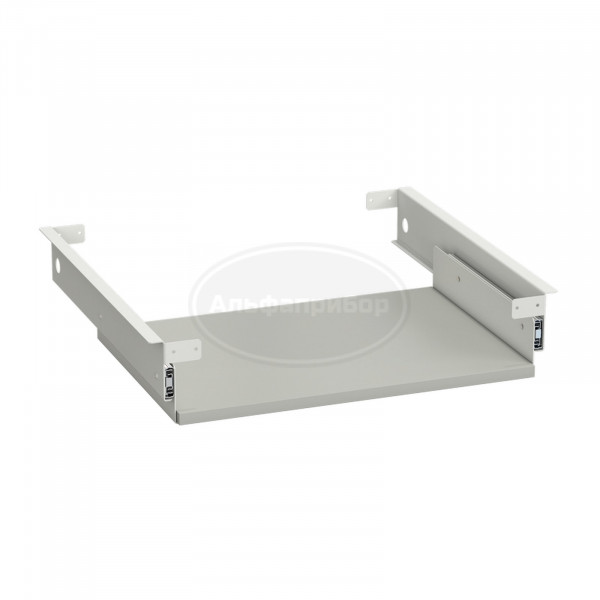 Полка выдвижная для клавиатуры 570х516х115 мм, белая, серый ламинат