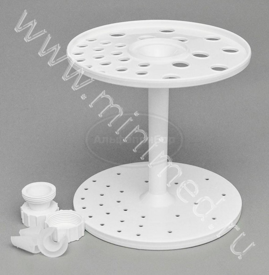 Штатив для пипеток вертикальный на 18 маленьких и 10 больших пипеток (без основания), п/п, Kartell