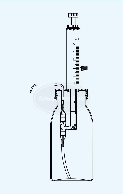Дозатор VD диапазон 0.50-2.00мл деления 0.05мл, Technosklo