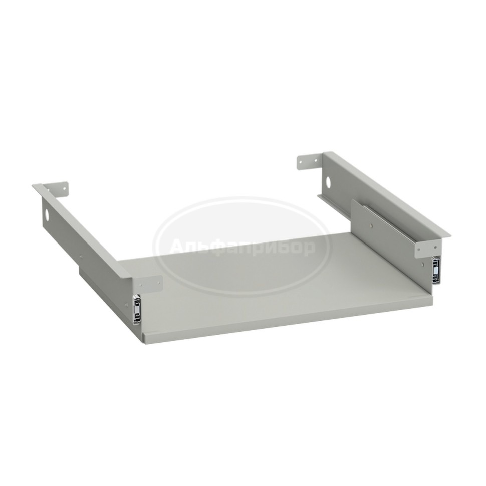 Полка выдвижная для клавиатуры 570х516х115 мм, серая, серый ламинат