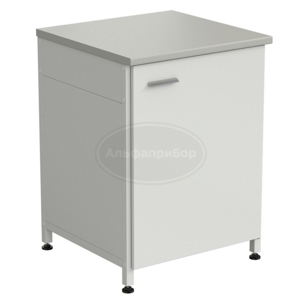 Тумба 610х600х850 мм, дверь правая, серый ламинат