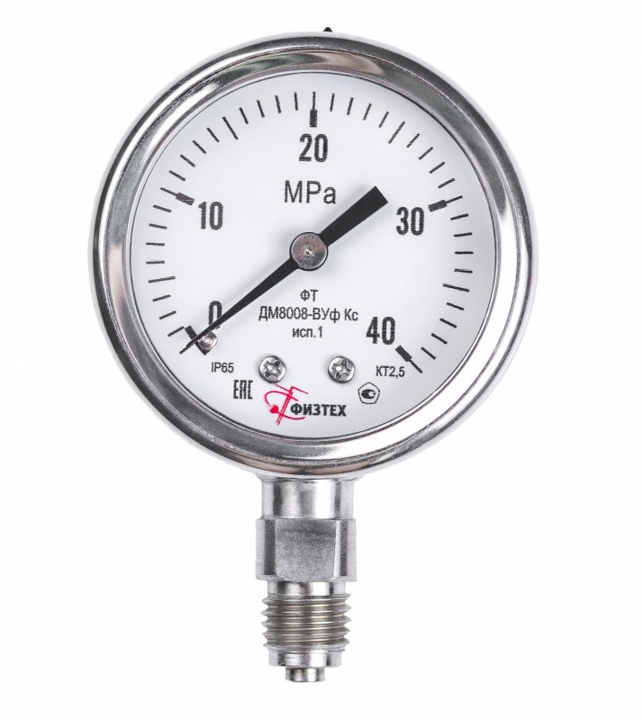 Манометры виброустойчивые коррозионностойкие ДМ8008-ВУф Кс исп 1 d.50