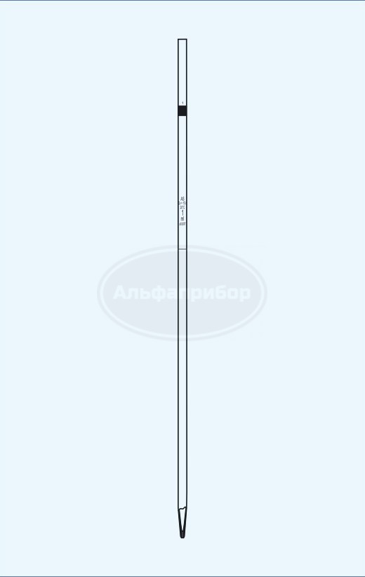 Пипетка 1 метка без расширения 1 кл. 1.0мл blue, Technosklo