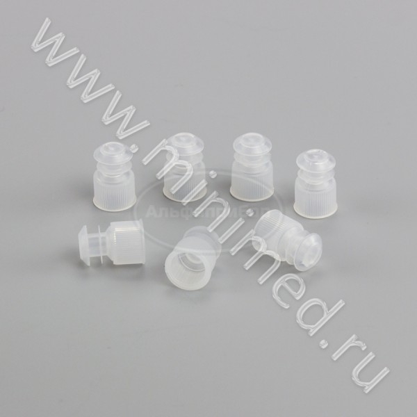 Пробка для пробирок 12 мм, п/эт, нейтральная, упаковка 1000шт, ТУ 9464-015-29508133-2014, МиниМед
