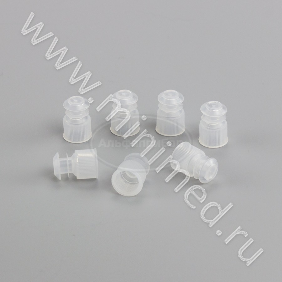 Пробка для пробирок 12 мм, п/эт, нейтральная, упаковка 1000шт, ТУ 9464-015-29508133-2014, МиниМед