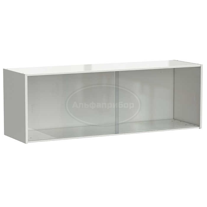 Полка книжная настенная 1200x340x400 мм, белый металл