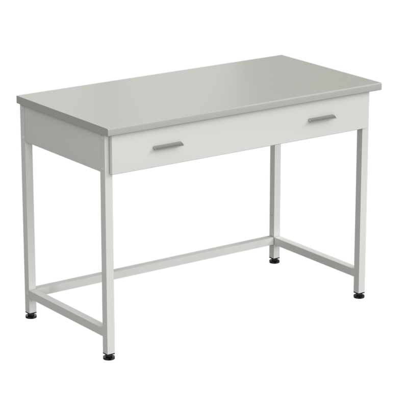 Стол лабораторный с 1 ящиком 1200х600х850 мм, раб. поверхность - серый ламинат