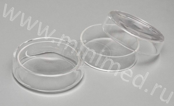Чашка биологическая (Петри), стекло, диам.60*15 мм, Boro 3.3, упаковка 10шт/ кор.240шт