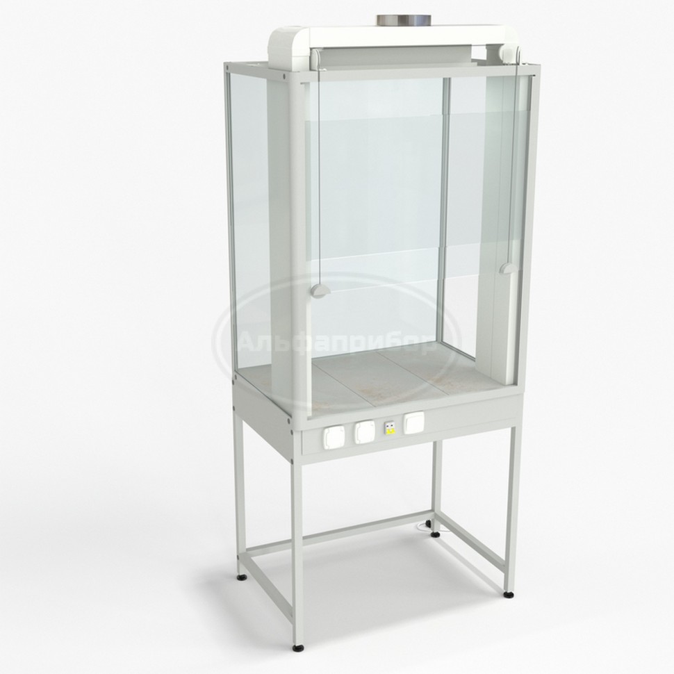 Шкаф демонстрационный напольный с электрикой 950х650х2245 мм, раб. поверхность - керамика