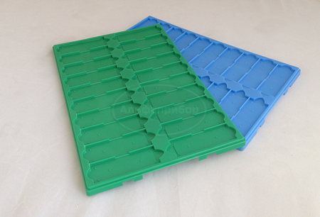 Планшет для 20 предметных стекол, зеленый