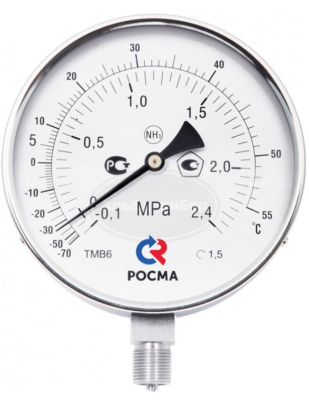 Манометр аммиачный ТМ-611 NH3
