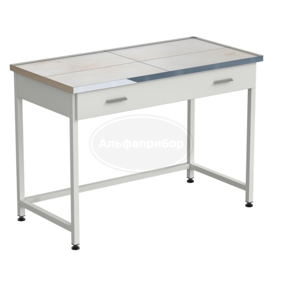 Стол лабораторный с 1 ящиком 1212х610х850 мм, раб. поверхность - керамика