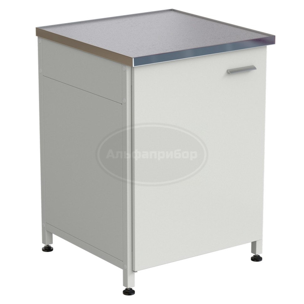 Тумба 610х610х850 мм, дверь левая, монолитный керамогранит