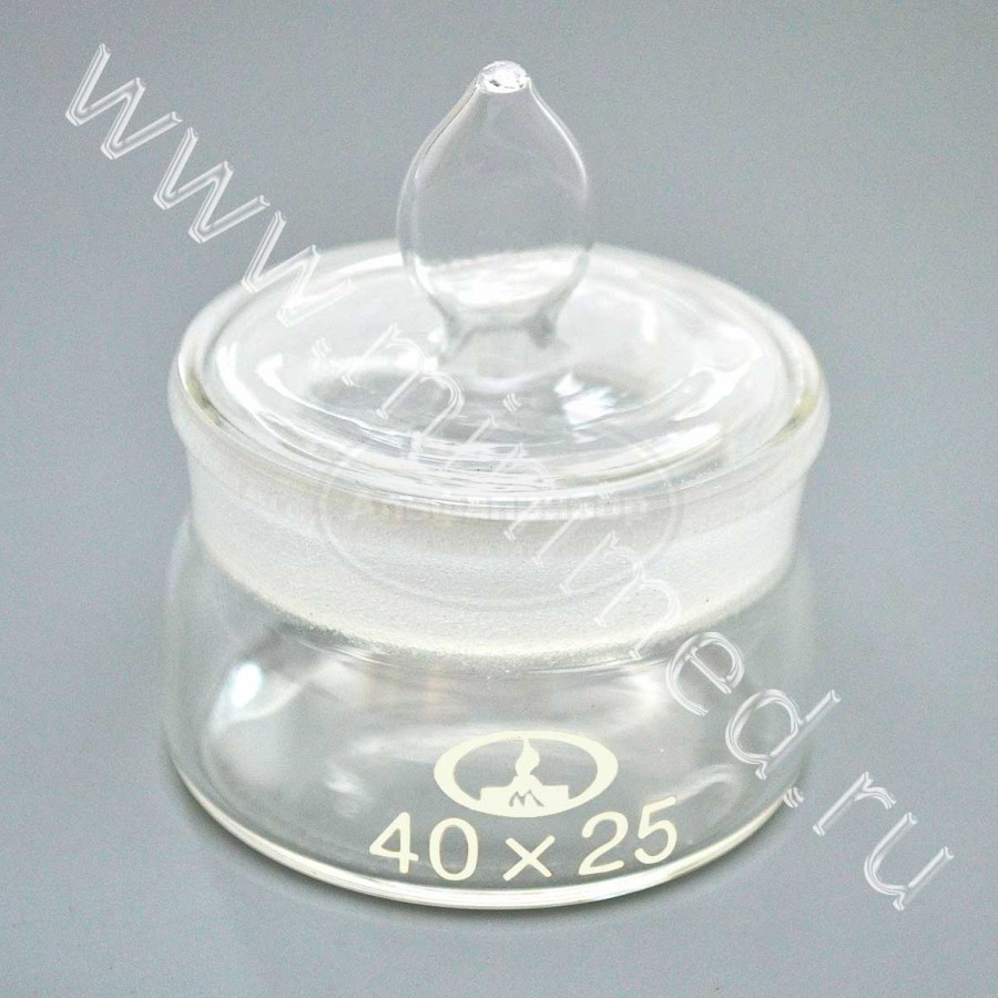 Стаканчик для взвешивания низкий 40*25, шлиф 36/9, упаковка 12/250шт, МиниМед