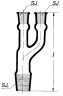 Насадка для дистиллятора с вертикальными ответвлениями 29/32-45/40, Simax