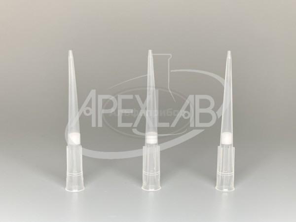 Наконечники для дозаторов с фильтром (без ДНКаз, РНКаз) 50 мкл бесцветные (1000 шт.)