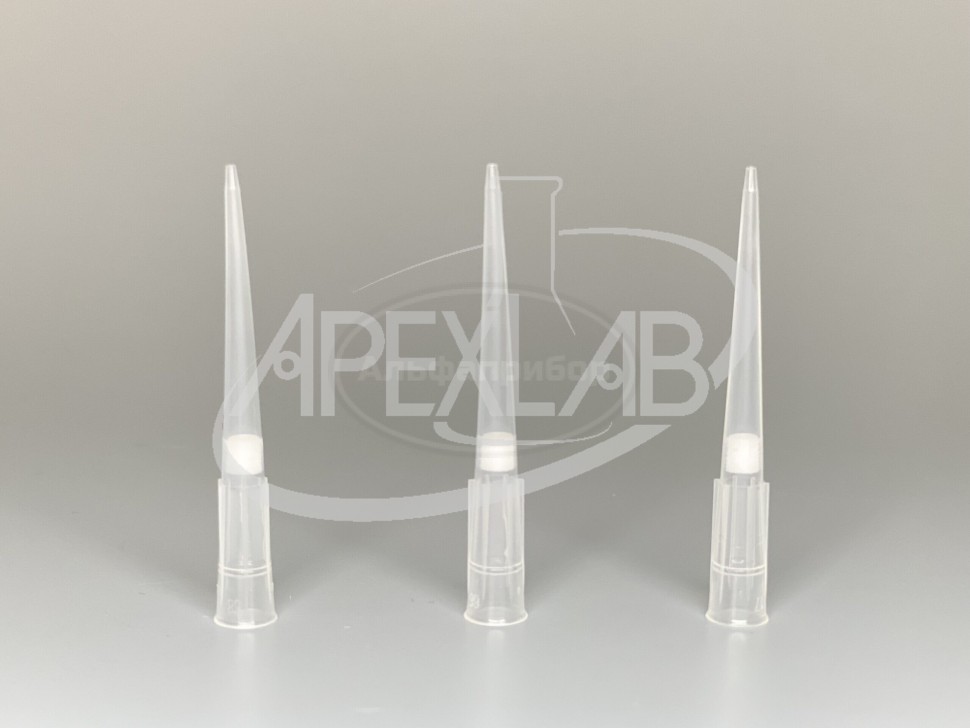 Наконечники для дозаторов с фильтром (без ДНКаз, РНКаз) 50 мкл бесцветные (1000 шт.)