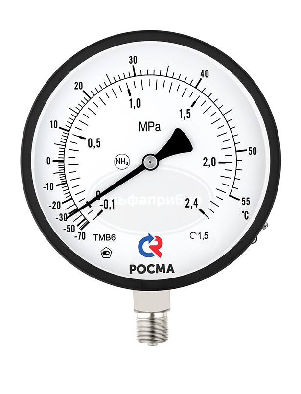 Мановакуумметр аммиачный ТМВ-611 NH3