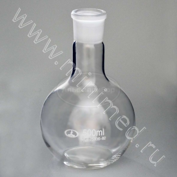 Колба П-1-500-29/32 ТУ 9464-019-29508133-2015, ТС, упаковка 8 /48шт, МиниМед