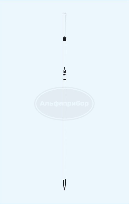 Пипетка 1 метка без расширения 2 кл. 2.0мл orange, Technosklo
