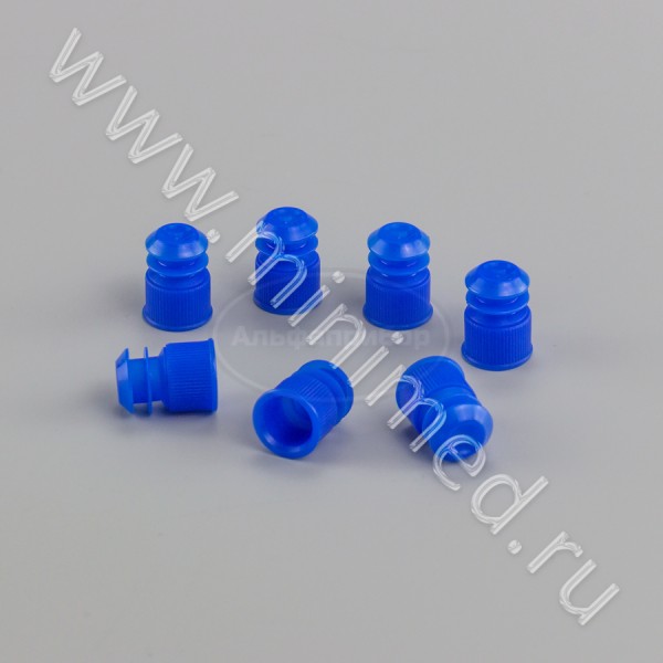 Пробка для пробирок 13 мм, п/эт, голубая, упаковка 1000шт, ТУ 9464-015-29508133-2014, МиниМед