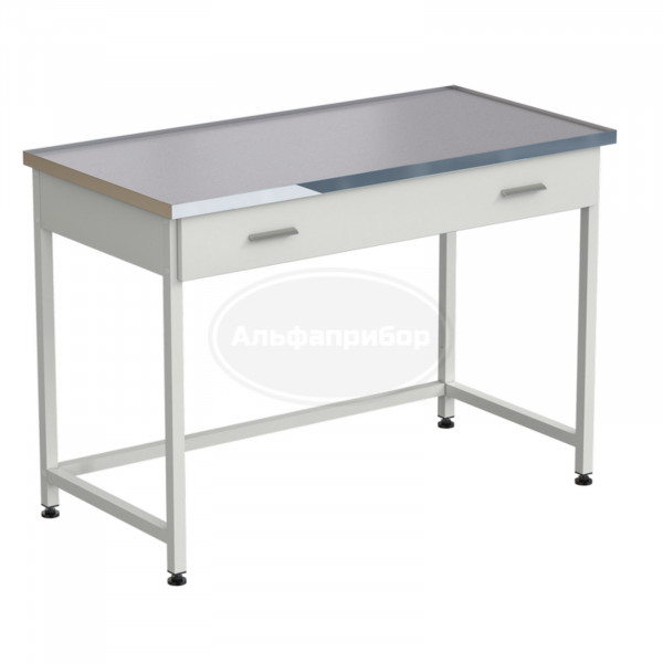 Стол лабораторный с 1 ящиком 1212х610х850 мм, раб. поверхность - монолитный керамогранит