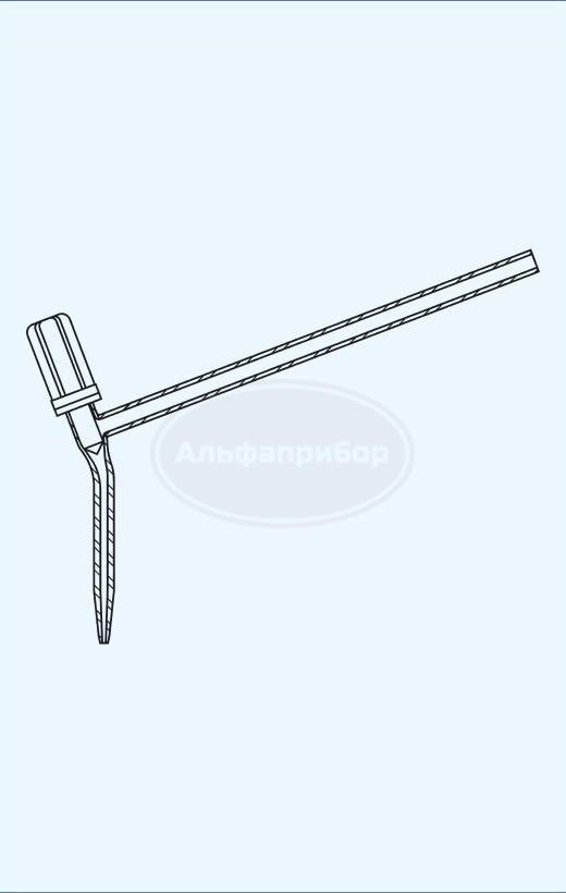 Клапан бюретки боковой с конусом PTFE d=8мм ст. 1,5, Technosklo